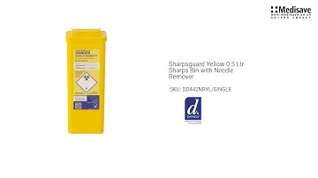 Sharpsguard Yellow 0 5 Ltr Sharps Bin with Needle Remover DD442NRYL SINGLE
