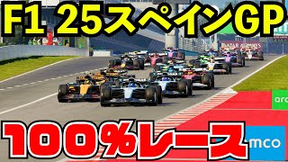 【最新作】F1 25 スペインGP100%レース 角田裕毅で戦う初見プレイ 開幕直前レース【F1 25】【生放送】