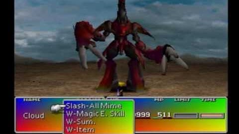 Final Fantasy VII -- Ruby Weapon Battle (Part 3/5)
