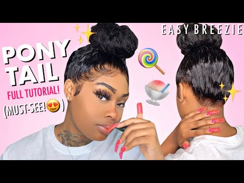 ✨NEW✨ Frontal PONYTAIL Tutorial! 360 Wig Install ft. Dola Hair