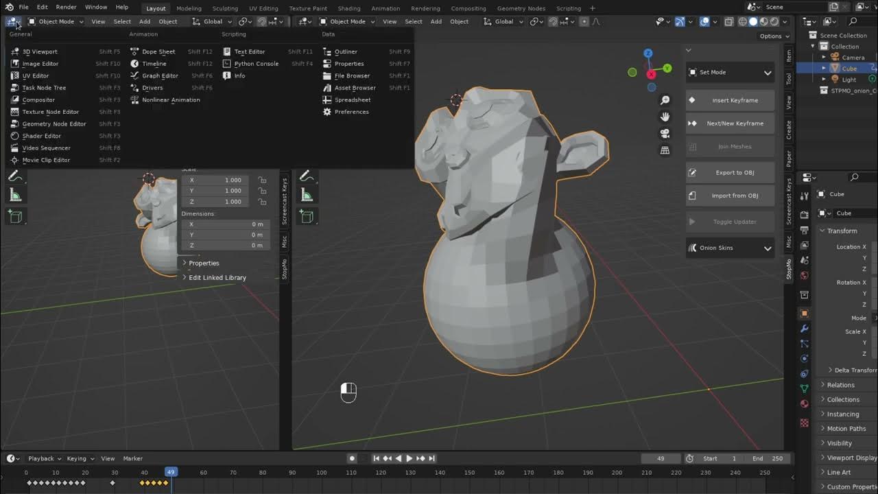 Blender Stop Motion addon quick preview YouTube
