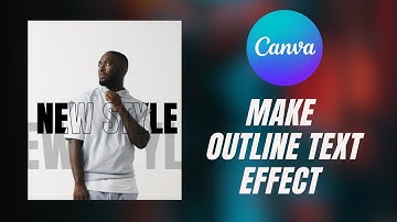 how to make outline text effect with canva | canva tutorial for beginners
