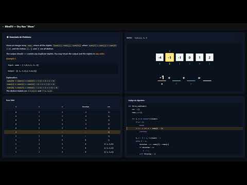 Blind75 - Dry Run "Three integer sum" (3Sum)