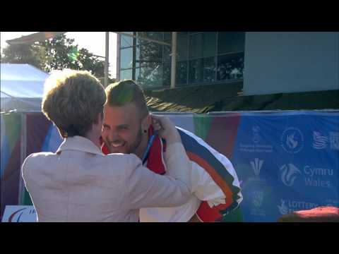 Men's discus F42 | Victory Ceremony | 2014 IPC Athletics European Championships Swansea