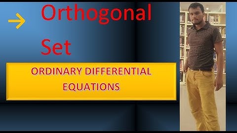 ||Ordinary Differential equations|| Orthogonal Set of functions in English.