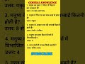 General knowledge questions | Biology GK Questions in Hindi | Most VVI gk questions #facts