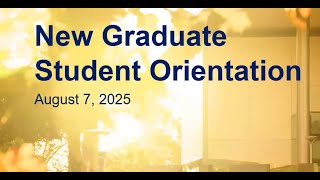 CSUF Graduate Student Orientation 2025