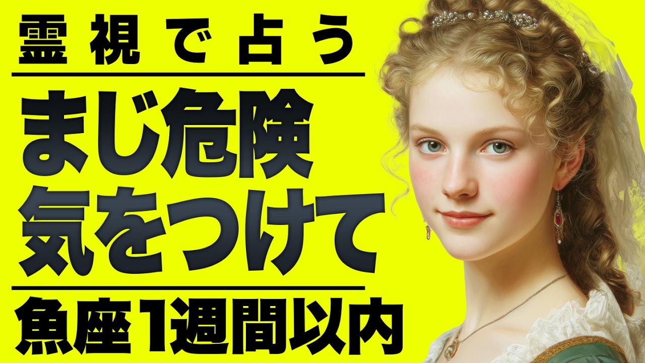 【⚠️怖いほど当たる…】⚠️魚座１週間以内にとんでもないことが起こります。重要なチャンス逃さないで。【運勢タロット占い】