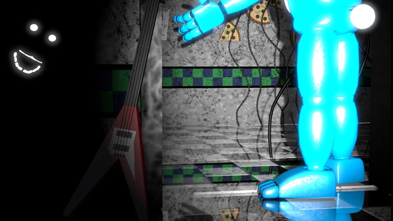 Hop to it but Toy Bonnie uses his guitar.