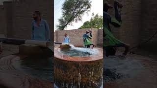 Swimming & Jumping In Tubewell Water Pool