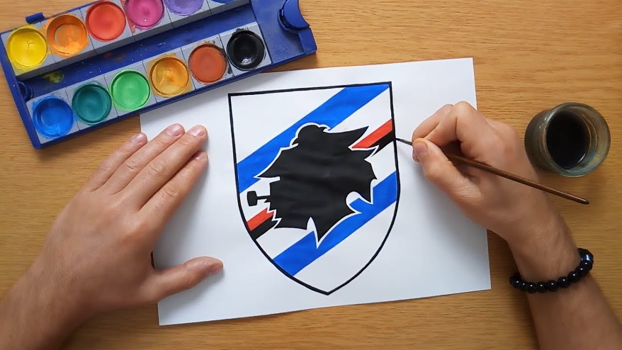 Come disegnare il logo di UC Sampdoria - How to draw the UC Sampdoria