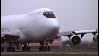 Classic JT9D-7A Boeing 747-100 N702CK departure Ostend Airport , best 747 sound , growler