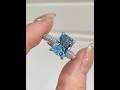 18K 4CT Aquamarine Pave Ring#yushinejewelry #14k #18k #laboratory #ring #gemstone