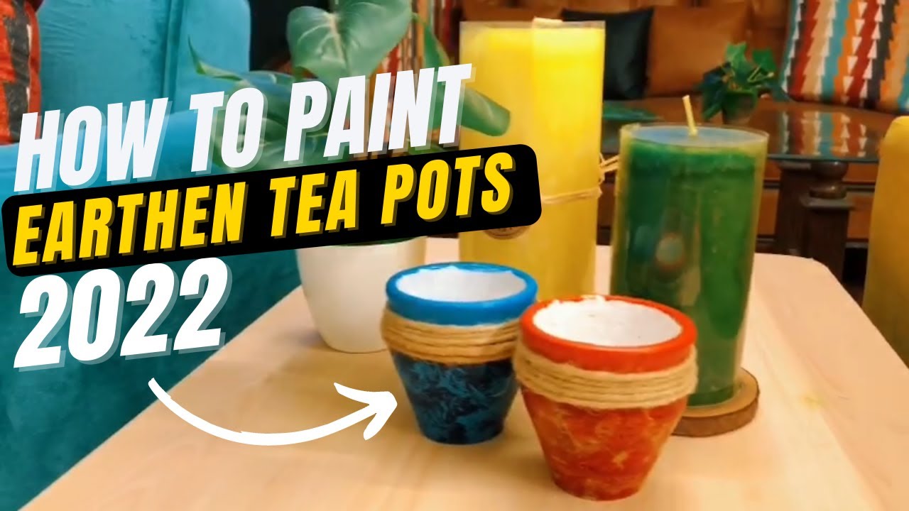 DIY How To Paint Earthen Tea Pots (Kulhad) Kulhad Decoration Idea