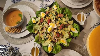 سلطة منعشة باردة صحية | Easy Summer Salad Recipe |  Idée d'entrée sympa:Salade d'été rafraîchissante