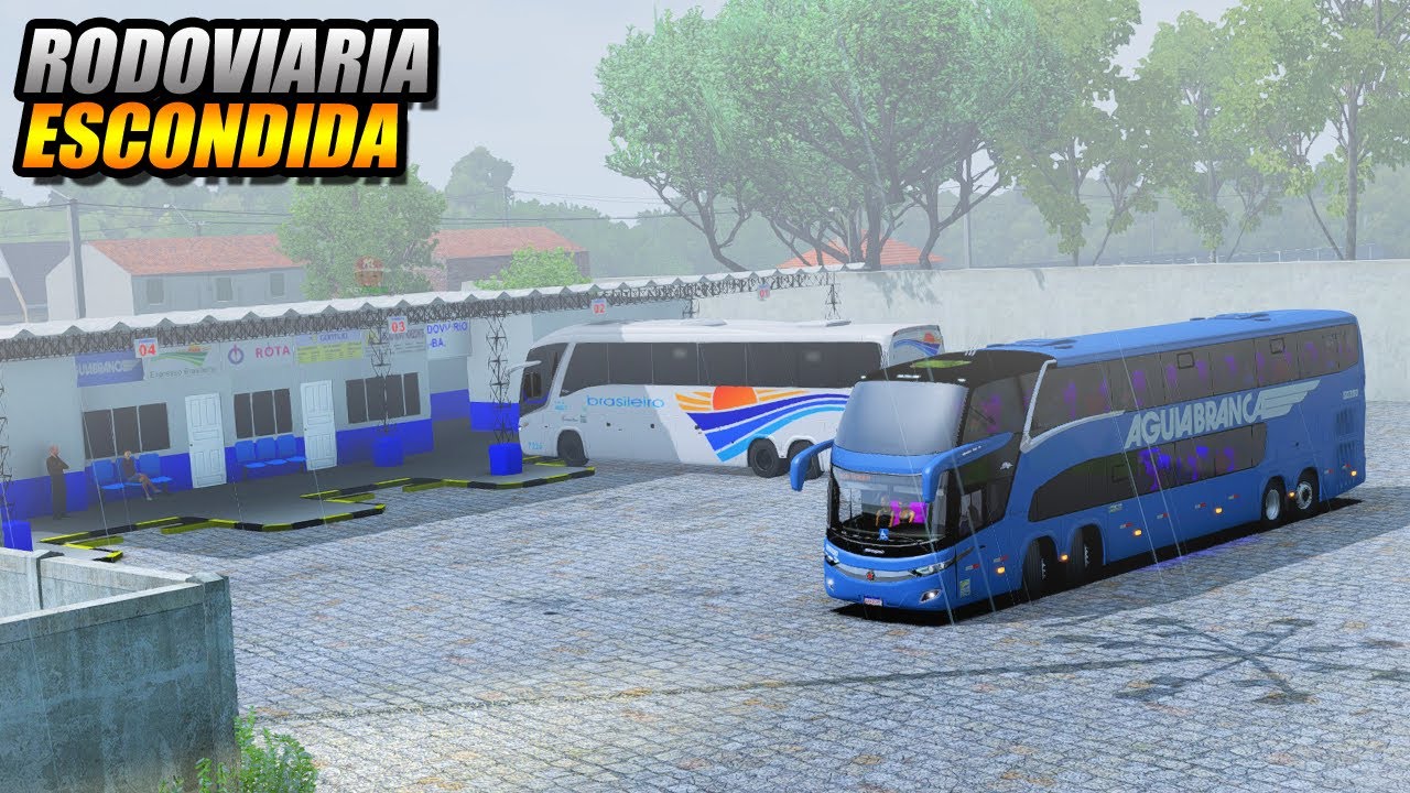 RODOVIARIA ESCONDIDA E CHUVA DIFICULTANDO !!! EURO TRUCK SIMULATOR 2 MOD BUS - G27