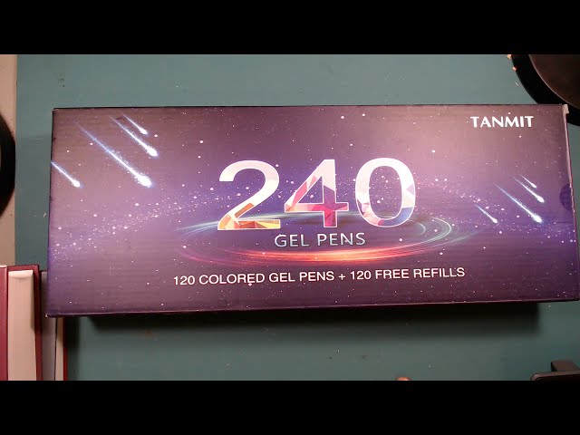 Tanmit 240 Gel Pens Set, Unboxing, and Color Along/Coloring