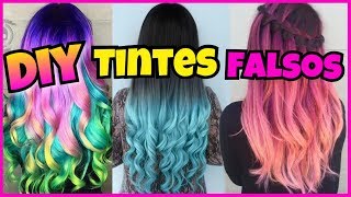 baño haga turismo La base de datos DIY | Como hacer TINTE DE CABELLO FALSO en Casa y que parezca REAL |  NatyGloss - YouTube