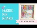 DIY Fabric Pin Board using a Picture Frame | kzvDIY