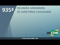 935ª Reunião Ordinária de Diretoria Colegiada - 16/05/2025