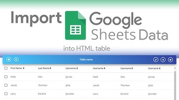 Bootstrap 5 table from a Google Sheet  - JSON TUTORIAL [2021]