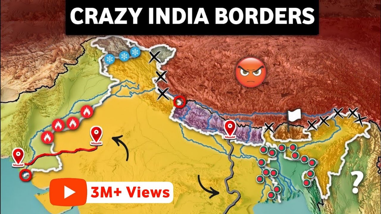 Crazy Geographical Borders of India Indian Border YouTube