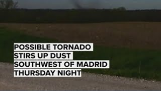 Possible tornado stirs up dust near Slater, Iowa