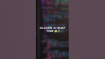 Claude AI built this 😱✨ #webpage #shorts #claude #ai #code #prompt