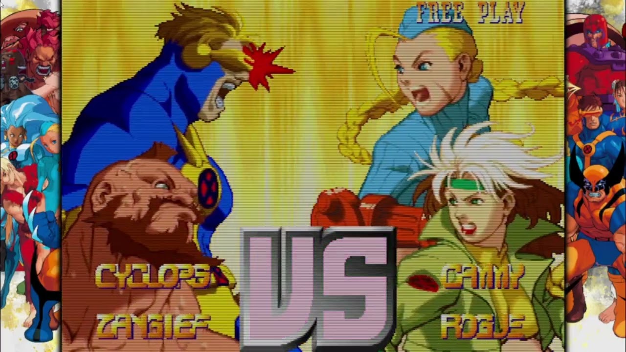 X-Men vs Street Fighter Cyclops Zangief
