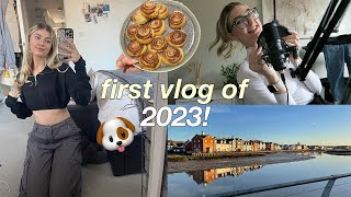 FIRST VLOG OF THE YEAR! | DOG WALKS, PODCAST &amp; BAKING