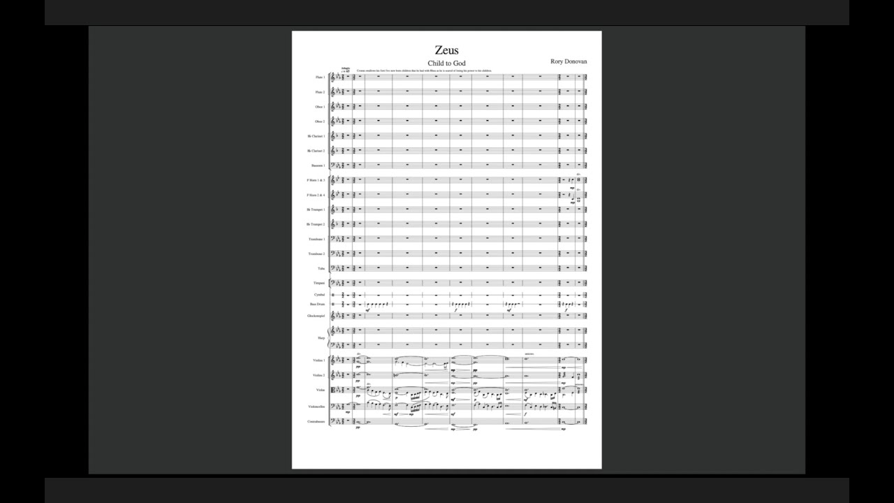 Rory Donovan - Zeus (for symphonic orchestra)