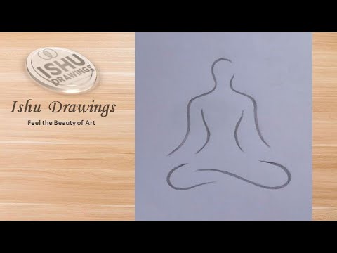 Premium Vector | A line drawing of a woman sitting in a yoga pose.-saigonsouth.com.vn