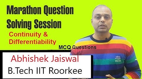 Marathon Problem Solving Session- 6 | Continuity & Differentiability | By Abhishek Jaiswal