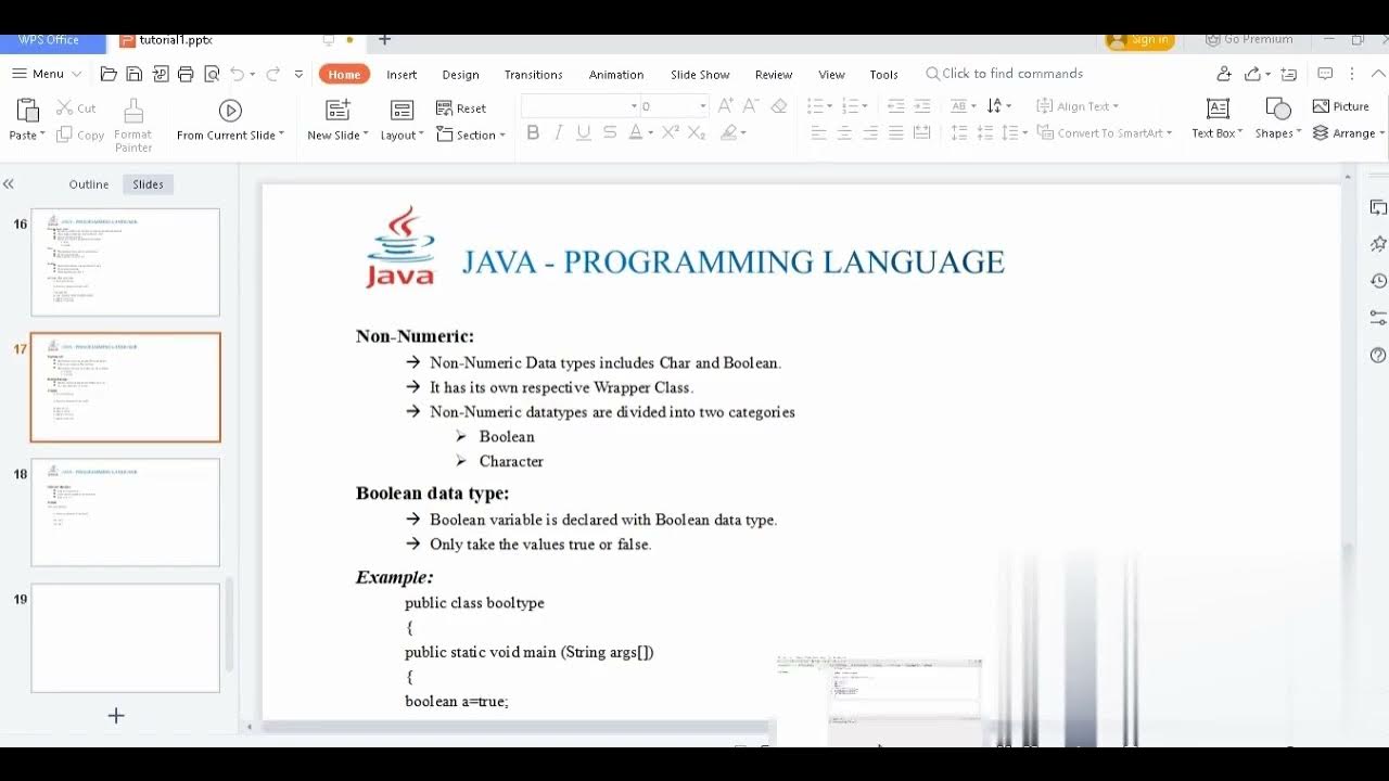 Part:10 Non-Numeric Data Types | Java-Programming language | For ...