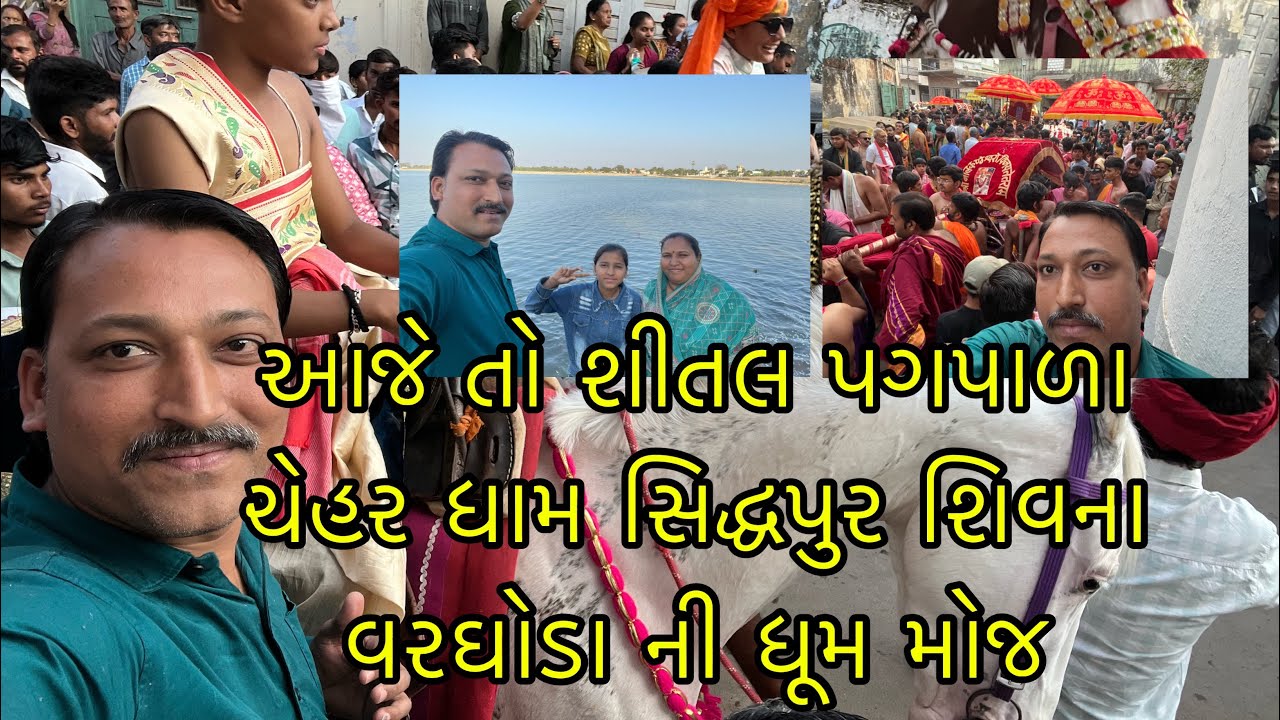 આજે તો શીતલ પગપાળા ચેહર ધામ સિદ્ધપુર શિવના 🔱🛕વરધોડો ની ધૂમ મોજ ll પ્રજાપતી ફેમિલી વ્લોગ્સ ૯૨૯૩ 