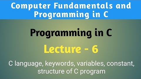 Lecture - 6 Computer Fundamentals || MSc Computer Science || MDU Rohtak