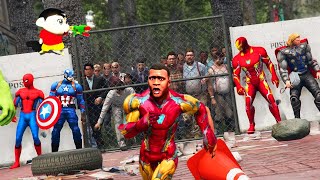 Franklin And Avengers Fight With Zombie Virus in GTA5 || Part - 3 || GTA5 Mods screenshot 5