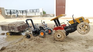 Eicher 557 Tractor and Trolley with Swaraj 885 Tractor model in Field Part-2