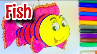 Easy fish painting for kids | kid's world