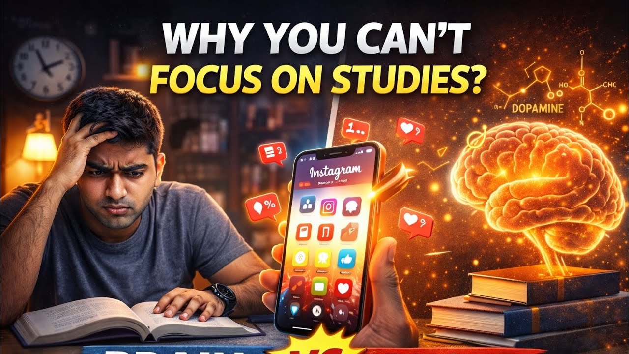 Why You Can’t Focus on Studies? 🧠📱 | Brain vs Phone (Science Explained ...