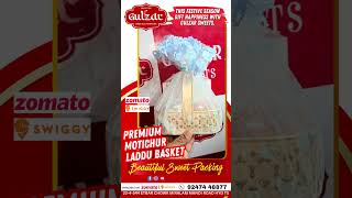 premium Gift Hamper Packing Motichur Laddu GULZAR SWEETS hyderabad