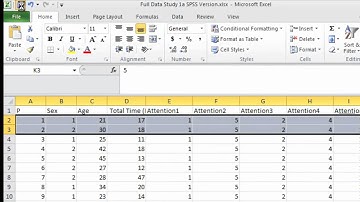 Importing Data from Excel into SPSS/PASW