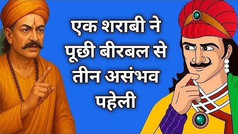 एक शराबी ने पूछी बीरबल से तीन असंभव पहेली | Akbar Birbal ki kahani | Akbar Birbal