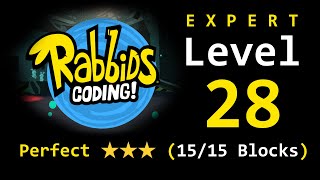 Rabbids Coding: Level 28 Guide (15/15 Code Blocks)