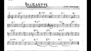 Video thumbnail of "Bluesette  - Play along - Backing track (Bb key score trumpet/tenor sax/clarinet)"