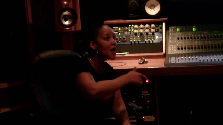 benita anderson aka lady redd singing in the studi...