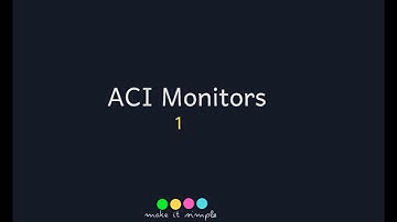 15 - Cisco ACI Management - ACIOps - ACI Monitors - 1