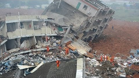 China: A sea of mud and construction waste smashes buildings, 91 people missing