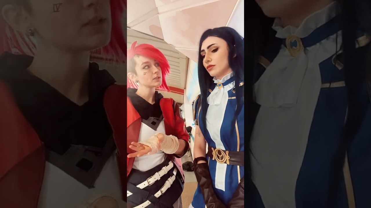 Vi Kissed Caitlyn  - CaitVi in Real Life - Arcane cosplay