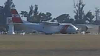 Stuart airshow 2012:HC-144 & Rob Holland's MX taxiing